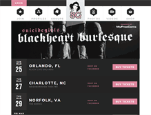 Tablet Screenshot of blackheartburlesque.com